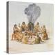 Indians Round a Fire-John White-Premier Image Canvas