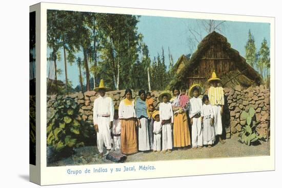 Indians with Shack, Mexico-null-Stretched Canvas