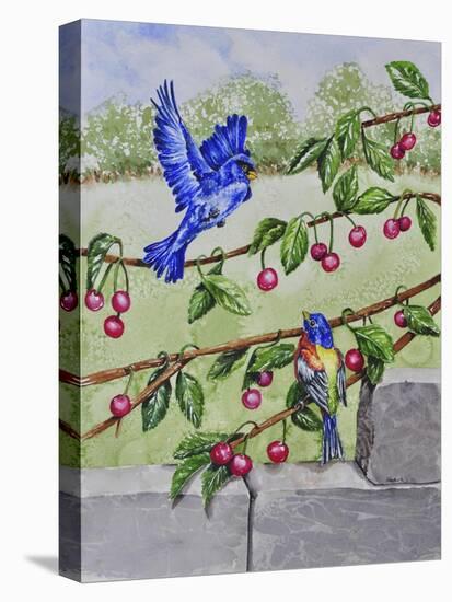 Indigo Bunting and Rainbow Bunting-Charlsie Kelly-Premier Image Canvas