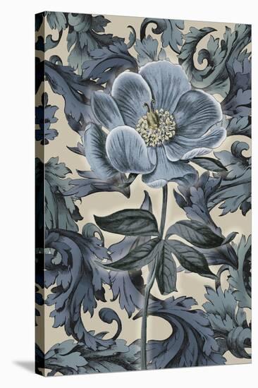 Indigo Deco Flower II-Emma Hill-Stretched Canvas