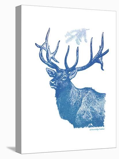 Indigo Deer II-Gwendolyn Babbitt-Stretched Canvas