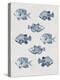 Indigo Fishes-Aimee Wilson-Stretched Canvas