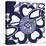 Indigo Floral Katagami II-Vision Studio-Stretched Canvas