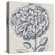 Indigo Floral on Linen III-Vision Studio-Stretched Canvas