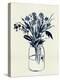 Indigo Floral Vase II-Melissa Wang-Stretched Canvas