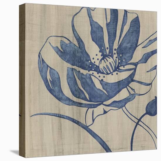 Indigo Poppy-Chariklia Zarris-Stretched Canvas