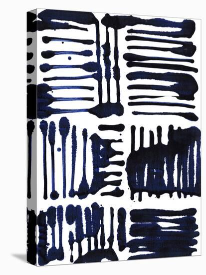 Indigo Stripes II-Jodi Fuchs-Stretched Canvas