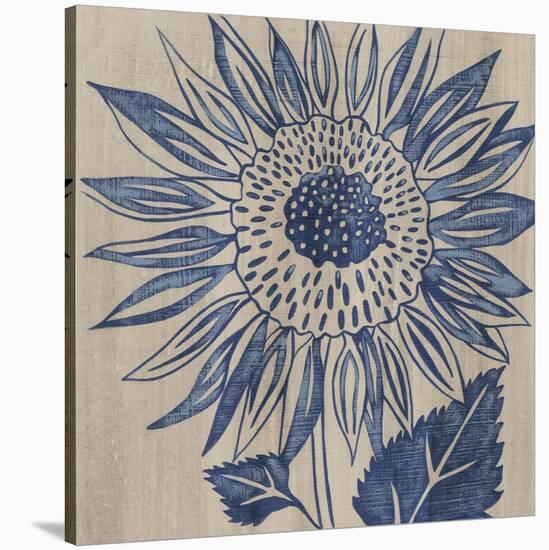 Indigo Sunflower-Chariklia Zarris-Stretched Canvas