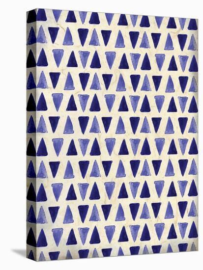 Indigo Triangles-Kimberly Allen-Stretched Canvas