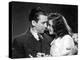 Indiscretions THE PHILADELPHIA STORY by George Cukor avecJames Stewart and Katharine Hepburn, 1940 -null-Stretched Canvas