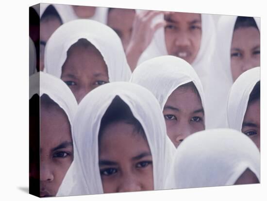 Indonesian Children Wearing White Headdress-Co Rentmeester-Premier Image Canvas