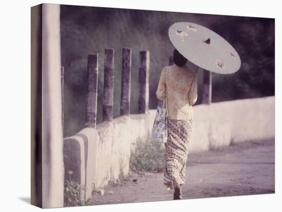 Indonesian Woman with a Parasol-Co Rentmeester-Premier Image Canvas