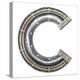 Industrial Metal Alphabet Letter C-donatas1205-Stretched Canvas