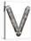 Industrial Metal Alphabet Letter V-donatas1205-Stretched Canvas