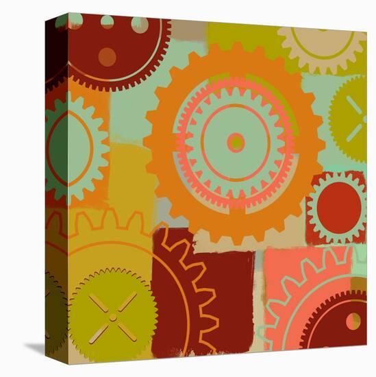 Industrial Ornament II-Yashna-Stretched Canvas