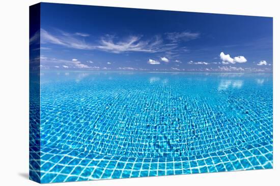 Infinity Pool, Maldives, Indian Ocean, Asia-Sakis Papadopoulos-Premier Image Canvas