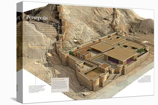 Infographic of Persepolis, Constructed in Various Phases During 520 B.C. in Present Iran-null-Premier Image Canvas