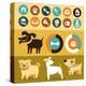 Infographics Elements - Dogs-venimo-Stretched Canvas