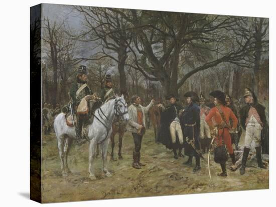 Information - General Desaix and the Peasant, 1867 (Oil on Panel)-Jean-Louis Ernest Meissonier-Premier Image Canvas