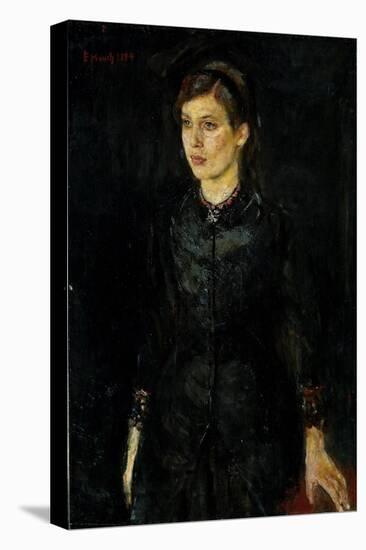 Inger Munch in Black, 1884 (Oil on Canvas)-Edvard Munch-Premier Image Canvas