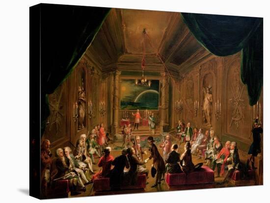 Initiation Ceremony in a Viennese Masonic Lodge During the Reign of Joseph II-Ignaz Unterberger-Premier Image Canvas
