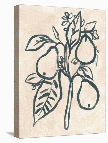 Ink Pear Branch I-June Vess-Stretched Canvas