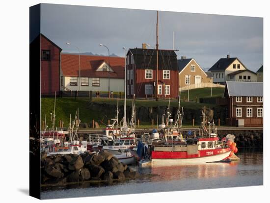 Inner Harbor of Port of Stykkisholmur, Iceland-Dave Bartruff-Premier Image Canvas