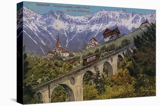 Innsbruck - Funicular Railway and Viaduct. Postcard Sent in 1913-Austrian Photographer-Premier Image Canvas