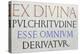 Inscription 'Ex Divina Pulchritudine'-Eric Gill-Premier Image Canvas