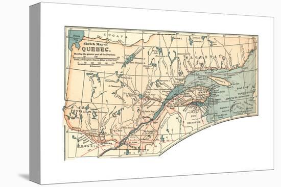 Inset Map of a Sketch Map of Quebec, Showing the Greater Part of the Province. Canada-Encyclopaedia Britannica-Premier Image Canvas