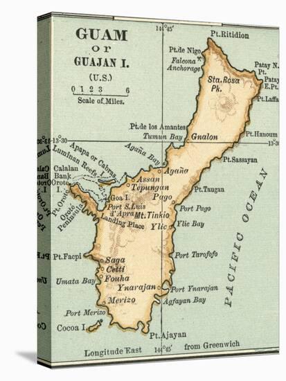 Inset Map of Guam or Guajan Island (Us)-Encyclopaedia Britannica-Stretched Canvas