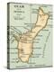 Inset Map of Guam or Guajan Island (Us)-Encyclopaedia Britannica-Stretched Canvas