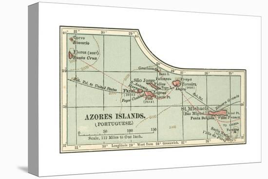 Inset Map of the Azores Islands (Portuguese)-Encyclopaedia Britannica-Premier Image Canvas