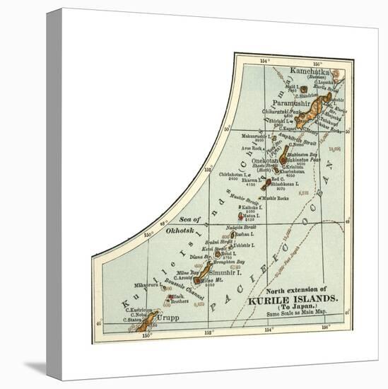 Inset Map of the North Extension of Kurile Islands; Japan-Encyclopaedia Britannica-Premier Image Canvas