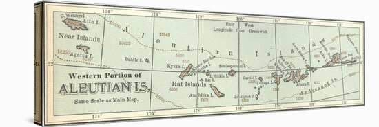 Inset Map of the Western Portion of the Aleutian Islands. Alaska-Encyclopaedia Britannica-Stretched Canvas