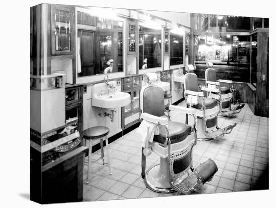Inside a Barber Shop, 1927-Chapin Bowen-Premier Image Canvas