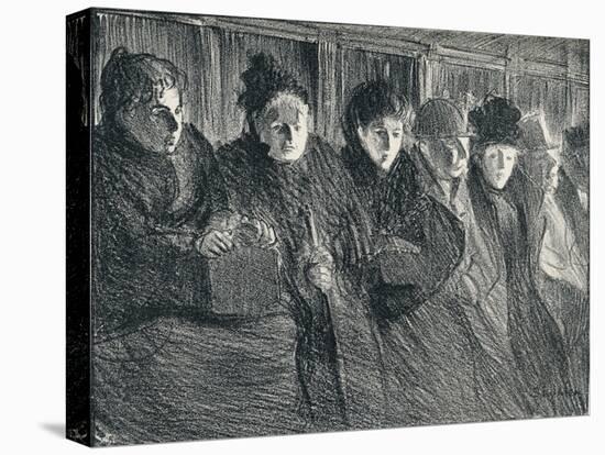 Inside a Tramcar, 1896, (1898)-Theophile Alexandre Steinlen-Premier Image Canvas