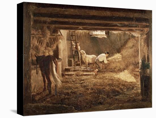 Inside One of the Barns, 1854-Filippo Palizzi-Premier Image Canvas