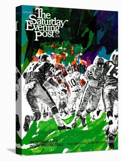 "Inside Pro Football," Saturday Evening Post Cover, September 21, 1968-Paul Calle-Premier Image Canvas