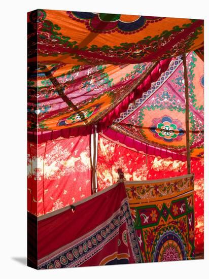 Inside the Sunset Tent Bar, Pushkar Camel Fair, India-Walter Bibikow-Premier Image Canvas