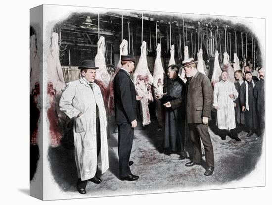 Inspecting meat at Smithfield Market, City of London, c1903 (1903)-Unknown-Premier Image Canvas