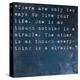 Inspirational Quote By Albert Einstein On Earthy Blue Background-nagib-Stretched Canvas