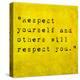 Inspirational Quote By Confucius On Earthy Background-nagib-Stretched Canvas