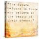 Inspirational Quote By Eleanor Roosevelt On Earthy Background-nagib-Stretched Canvas