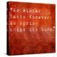 Inspirational Quote By Hal Borland On Earthy Red Background-nagib-Stretched Canvas