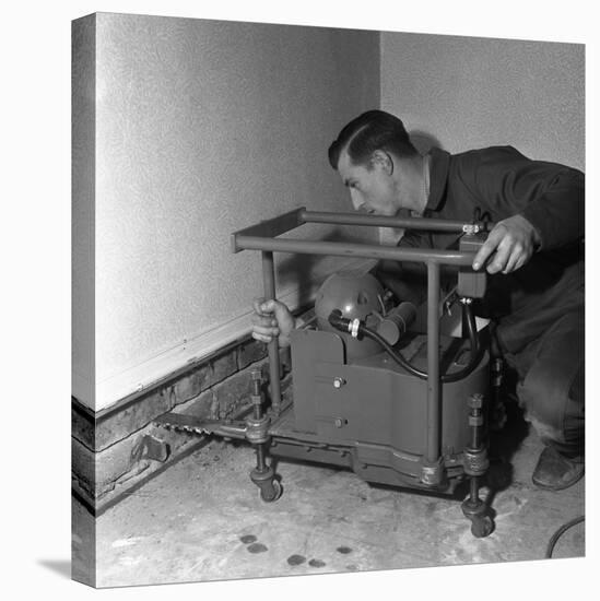 Installing a Damp Proof Course in a House in Goldthorpe, South Yorkshire, 1957-Michael Walters-Premier Image Canvas
