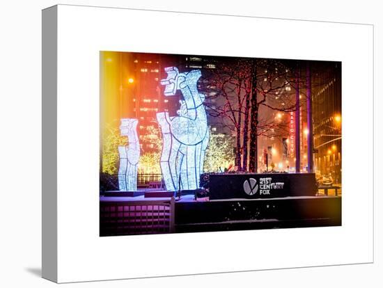 Instants of NY Series - Christmas Ornaments at 21st Century Fox across from Radio City Music Hall-Philippe Hugonnard-Stretched Canvas