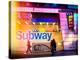 Instants of NY Series - Entrance of a Subway Station in Times Square - Urban Street Scene by Night-Philippe Hugonnard-Premier Image Canvas