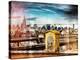 Instants of NY Series - Police Emergency Call Box on Walkway of Brooklyn Bridge-Philippe Hugonnard-Premier Image Canvas