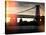 Instants of NY Series - The Williamsburg Bridge at Nightfall - Lower East Side of Manhattan-Philippe Hugonnard-Premier Image Canvas